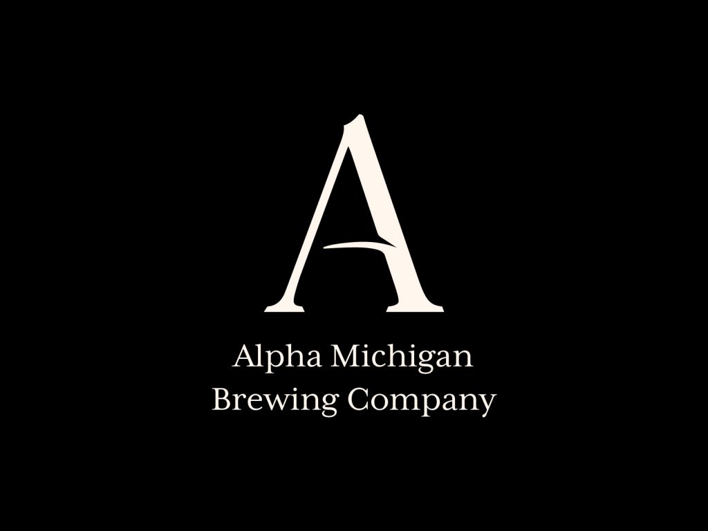 Alpha Michigan brewing company logo